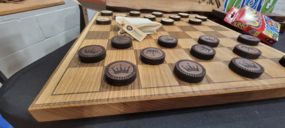 Heirloom White Oak Checkers Board