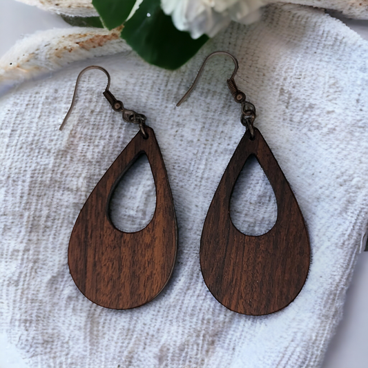 Bolivian Rosewood Double Teardrop