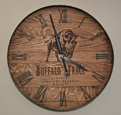 Bourbon Barrel Head Clock
