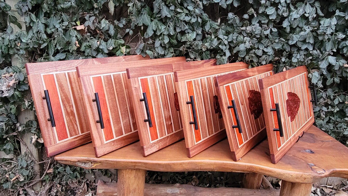 Hardwood Football Serving Tray